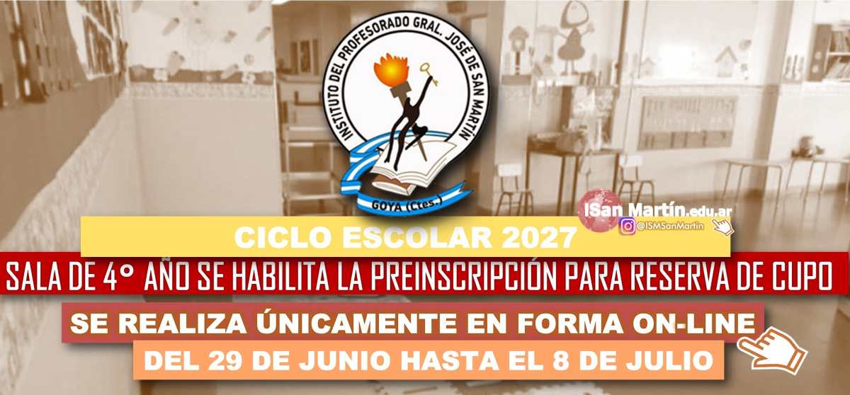 Preinscripción 2027 Preinscripción 2027
