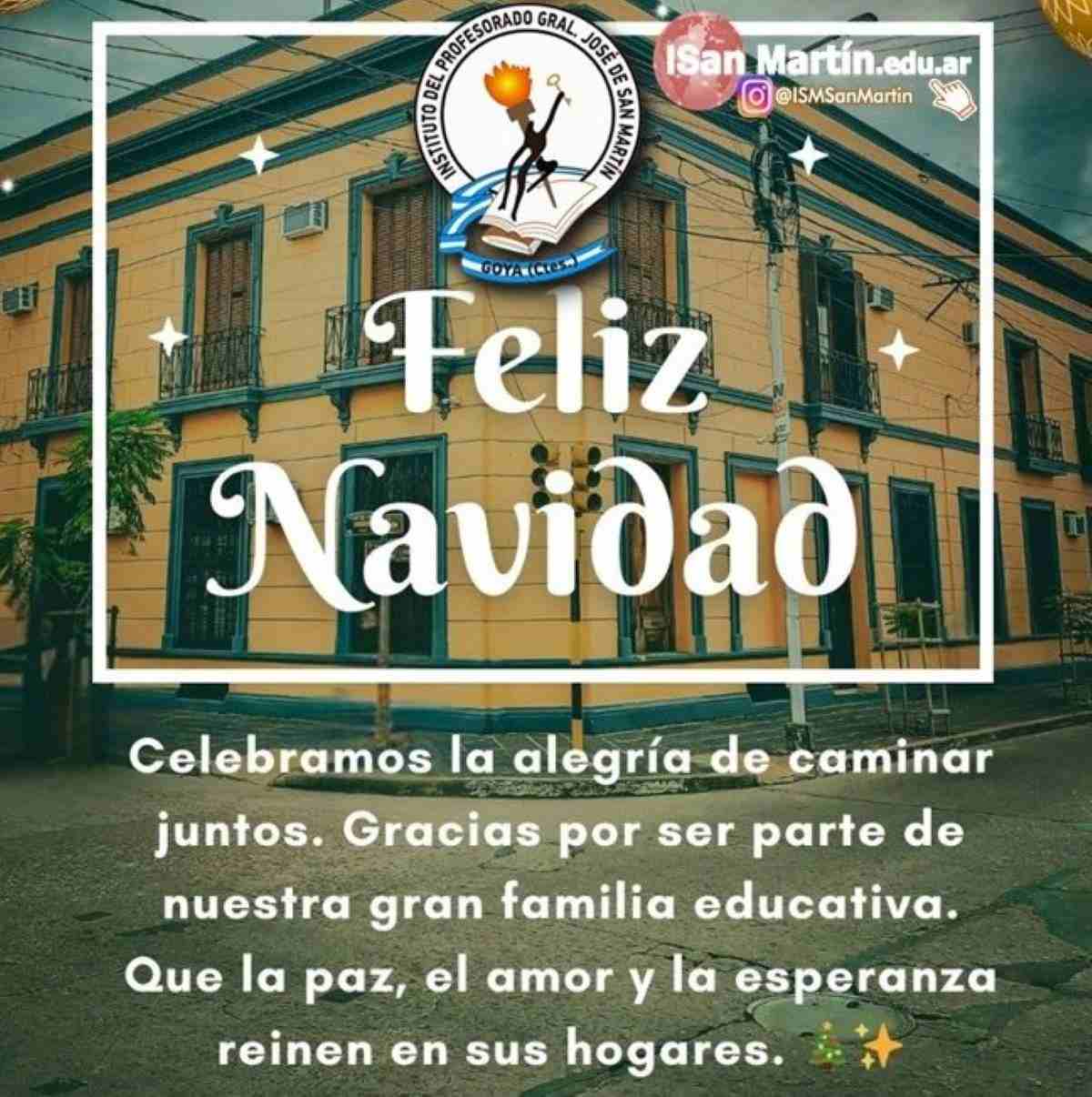¡FELIZ NAVIDAD LES DESEA EL INSTITUTO GRAL. SAN MARTÍN ¡FELIZ NAVIDAD LES DESEA EL INSTITUTO DEL PROFESORADO GRAL. SAN MARTÍN!